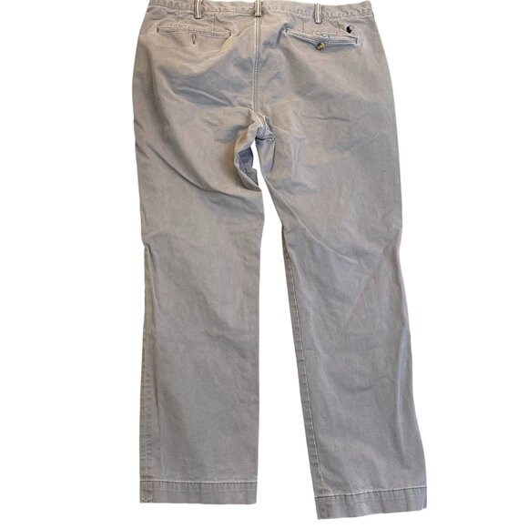 Polo Ralph Lauren Mens Chino Pants 38x32 Stretch Straight Fit Beige Cotton Blend - Picture 2 of 16